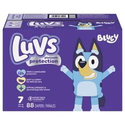 Luvs Platinum Protection Baby Diapers, Size 7, 88 Count