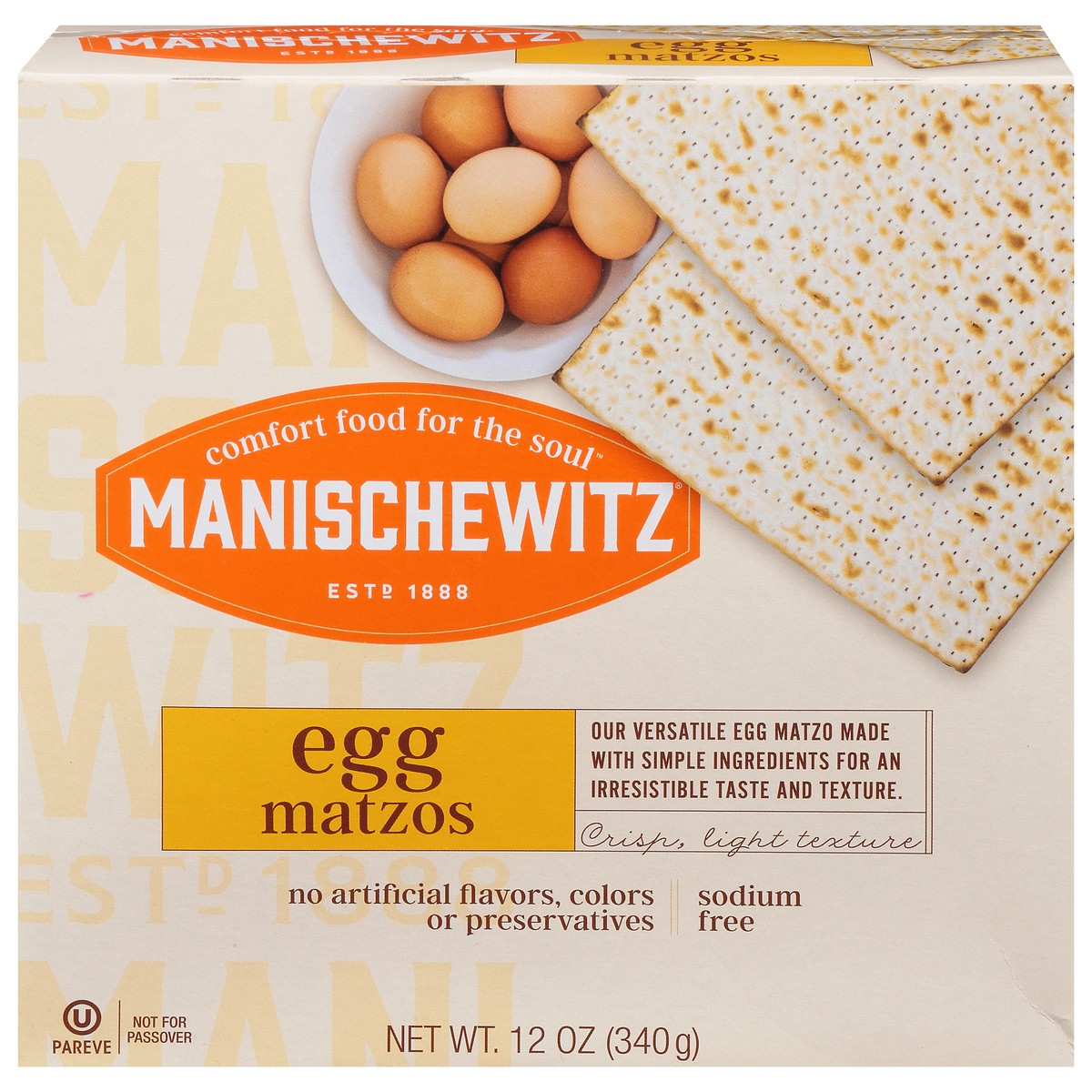 slide 1 of 1, Manischewitz Passover Egg Matzo, 12 oz
