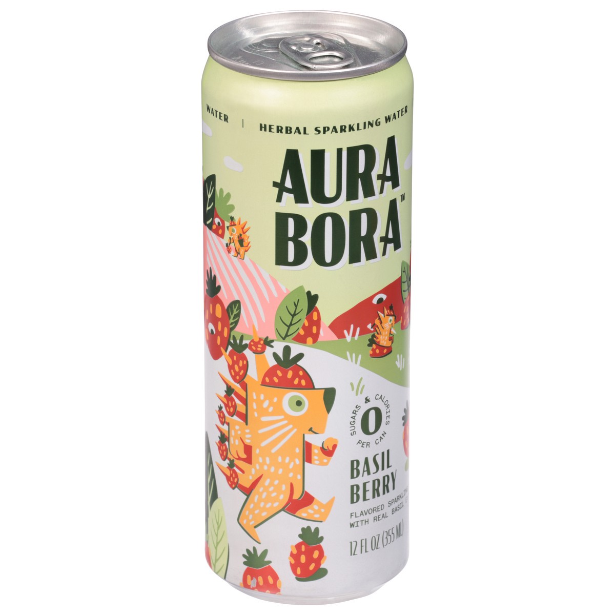 slide 6 of 9, Aura Bora Basil Berry Herbal Sparkling Water - 12 fl oz, 12 fl oz