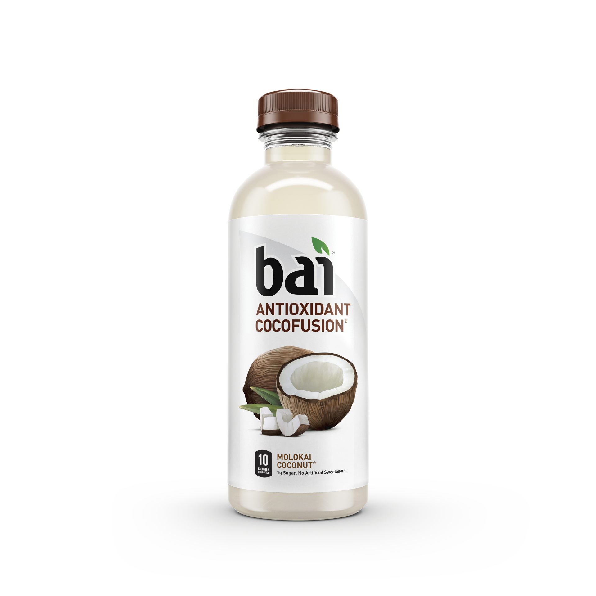 slide 3 of 3, Bai Coconut Flavored Water, Molokai Coconut, Antioxidant Infused Drinks, 18 Fluid Ounce Bottle, 18 fl oz