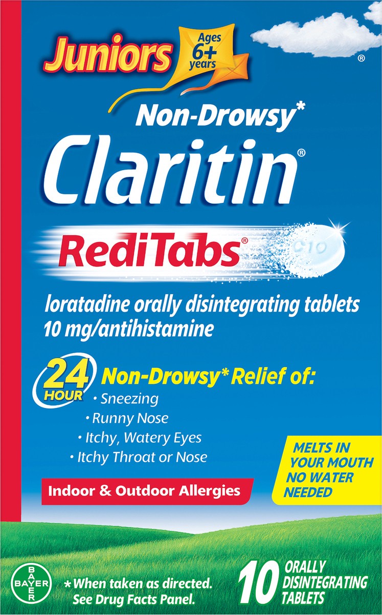 slide 6 of 10, CLARITIN Childrens 24hr. RediTabs 10mg. 10ct., 10 ct