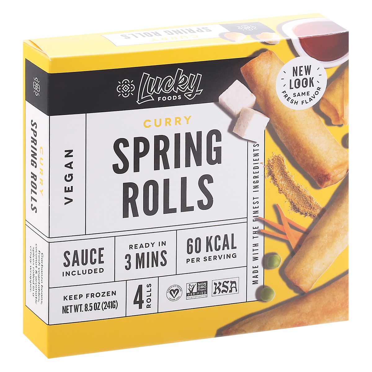 slide 6 of 9, Lucky Foods Curry Spring Rolls 4 ea, 4 ct