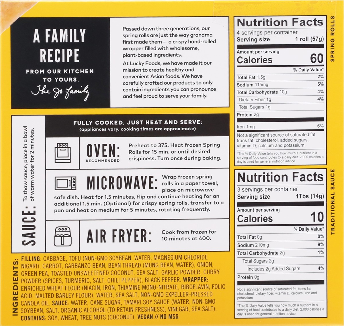 slide 5 of 9, Lucky Foods Curry Spring Rolls 4 ea, 4 ct