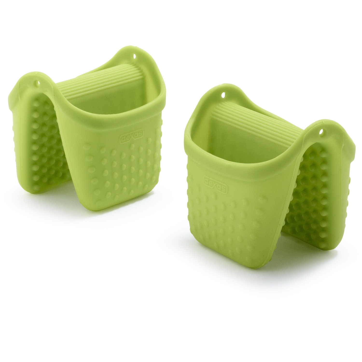 slide 1 of 1, Dexas Silicone Pinch Mitts, Green, 2 ct