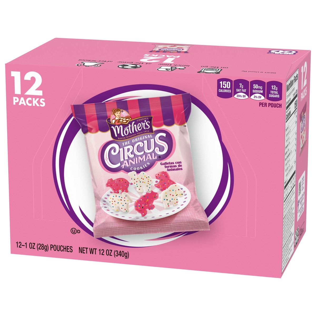 slide 9 of 14, Mother's Circus Animal Cookies 12 - 1 oz Pouch, 12 ct