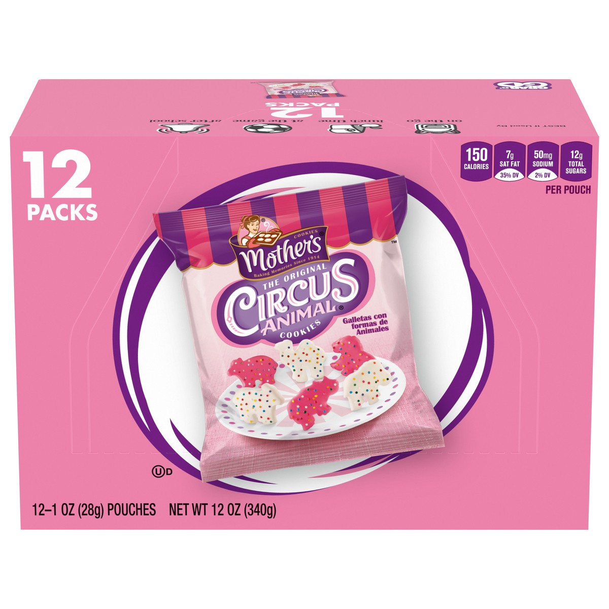 slide 2 of 14, Mother's Circus Animal Cookies 12 - 1 oz Pouch, 12 ct