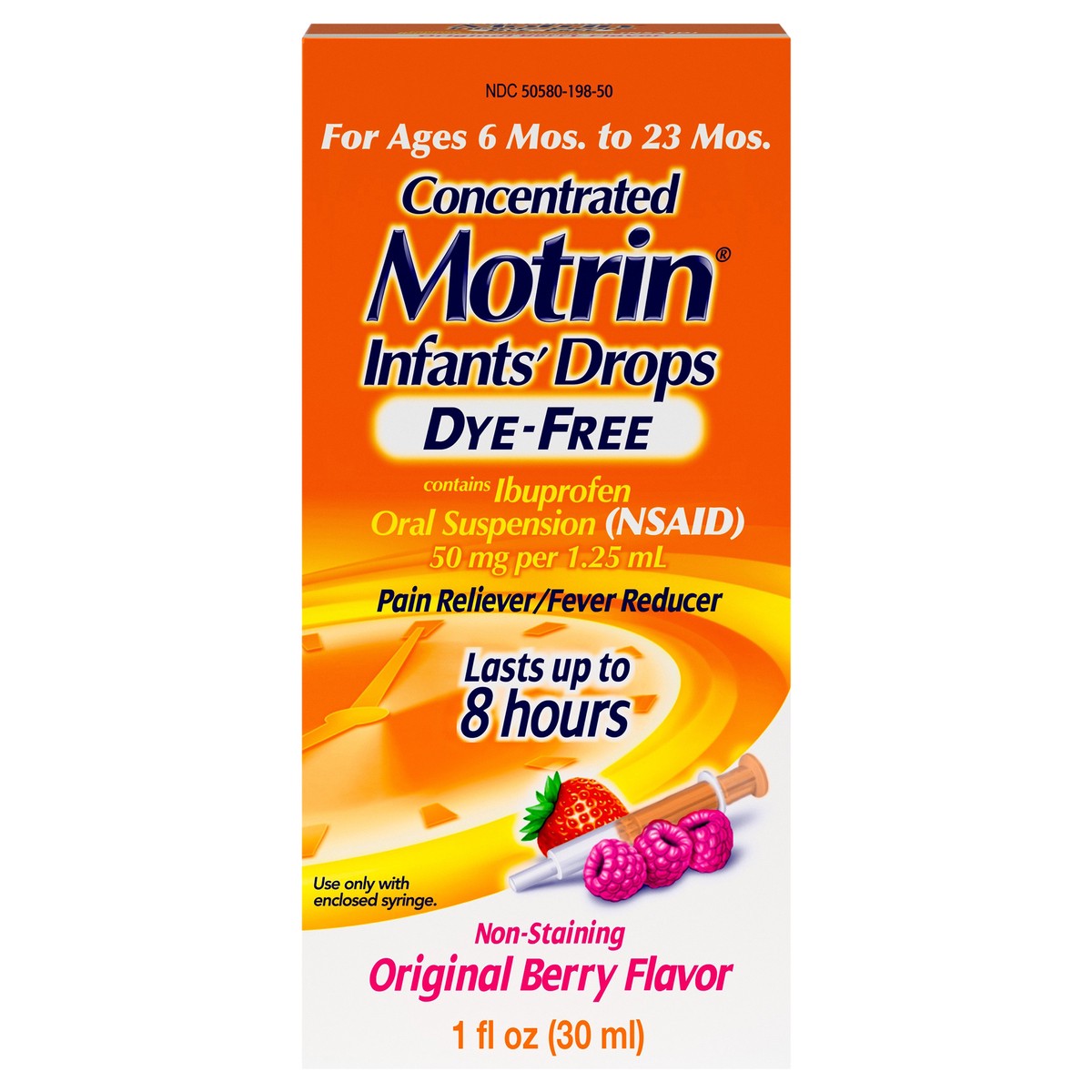 slide 11 of 11, Motrin Infants' Original Berry Flavor Pain Reliever & Fever Reducer Drops, 1 fl oz