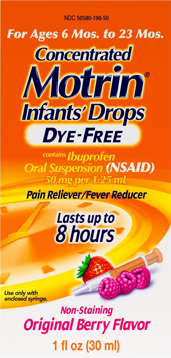 slide 10 of 11, Motrin Infants' Original Berry Flavor Pain Reliever & Fever Reducer Drops, 1 fl oz