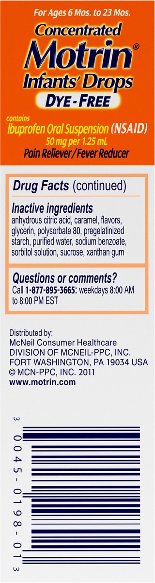 slide 7 of 11, Motrin Infants' Original Berry Flavor Pain Reliever & Fever Reducer Drops, 1 fl oz