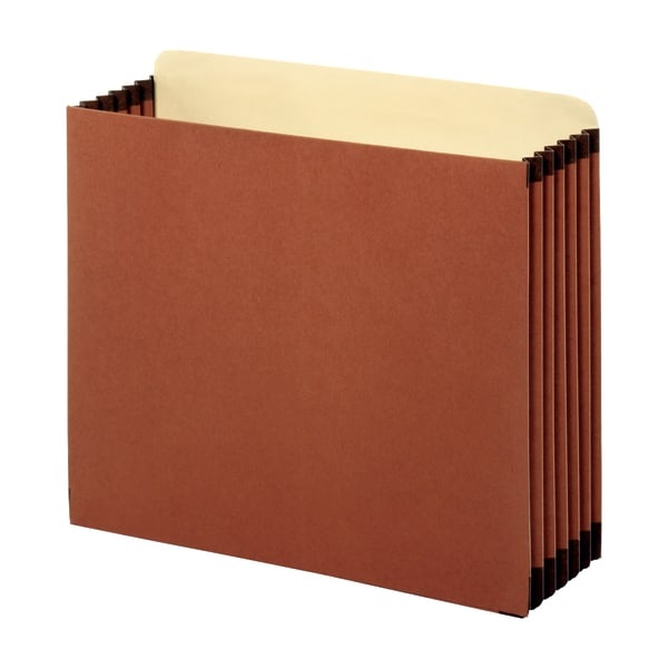 slide 1 of 1, Office Depot Brand Heavy-Duty File Pockets - Brown, 5 ct