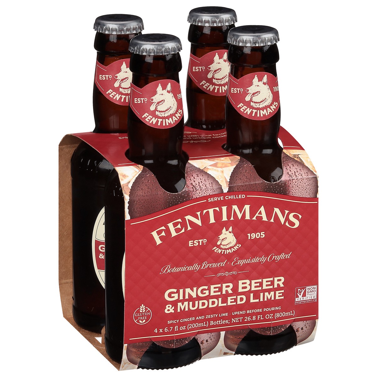 slide 2 of 9, Fentimans Ginger Beer & Lime 4 Pack, 26.8 fl oz
