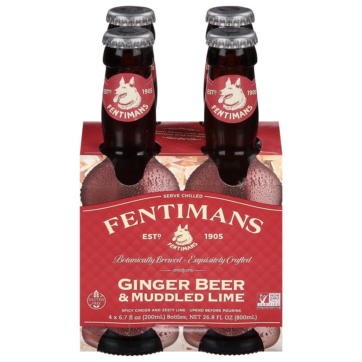 slide 1 of 9, Fentimans Ginger Beer & Lime 4 Pack, 26.8 fl oz