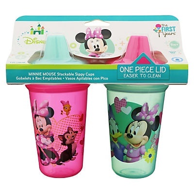 slide 1 of 1, The First Years Disney Minnie Stackable Sippy Cup, 2 ct