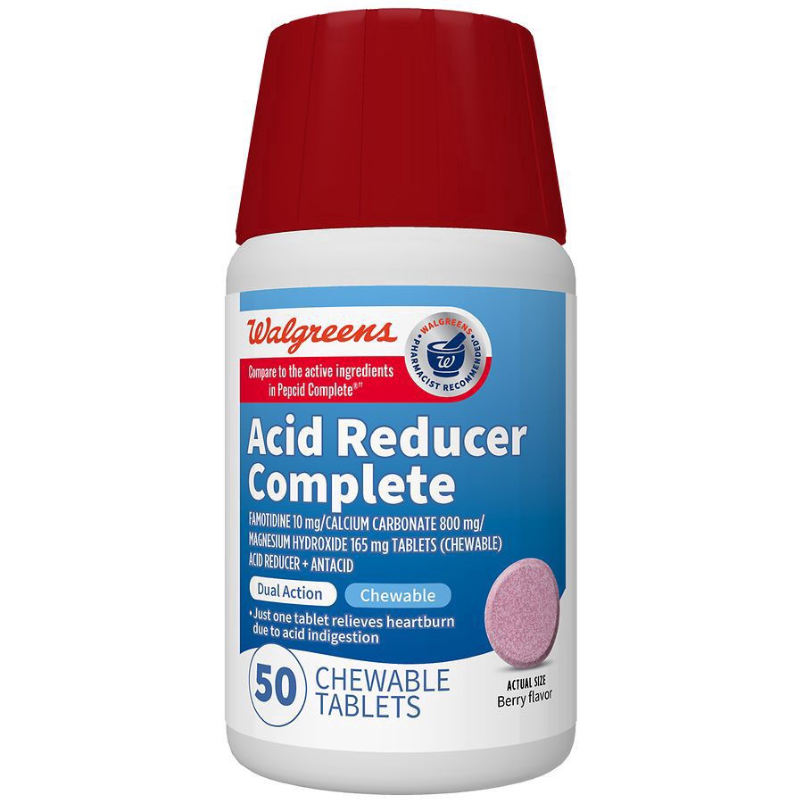 slide 1 of 5, Walgreens Famotidine Complete Chews Berry, 50 ct