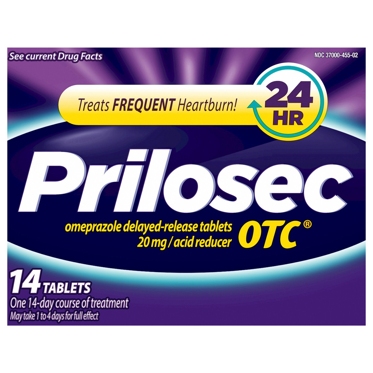 slide 1 of 17, Prilosec, Omeprazole Delayed Release 20mg, Acid Reducer, Treats Frequent Heartburn for 24 Hour Relief, All Day, All Night*, 20mg, 14 Tablets, 14 ct