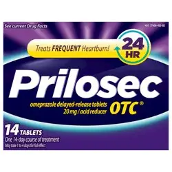 Prilosec Omeprazole 20mg Delayed-Release Acid Reducer for Frequent Heartburn Tablets - 14ct