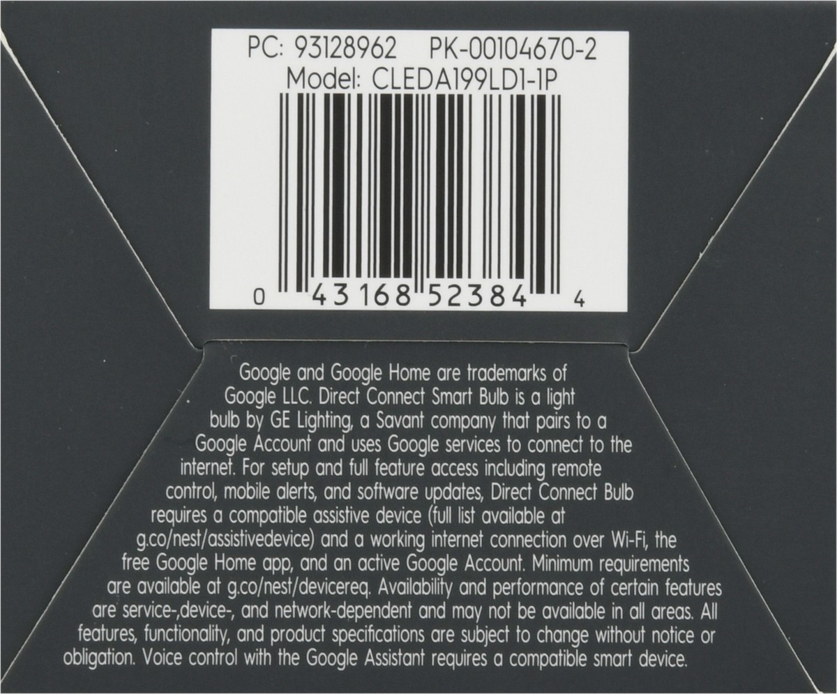 slide 4 of 9, GE Cync Soft White LED Direct Connect A19 Smart Bulb 1 ea, 1 ct