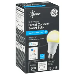 GE Cync Soft White LED Direct Connect A19 Smart Bulb 1 ea
