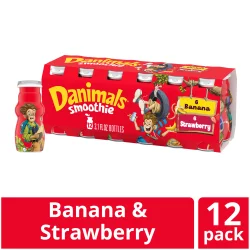Danimals Strawberry Explosion & Banana Split Variety Pack Smoothies Bottles