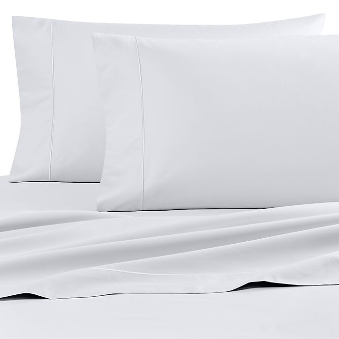 slide 1 of 1, Wamsutta Finest Sateen 725-Thread-Count King Deep Pocket Fitted Sheet - White, 1 ct