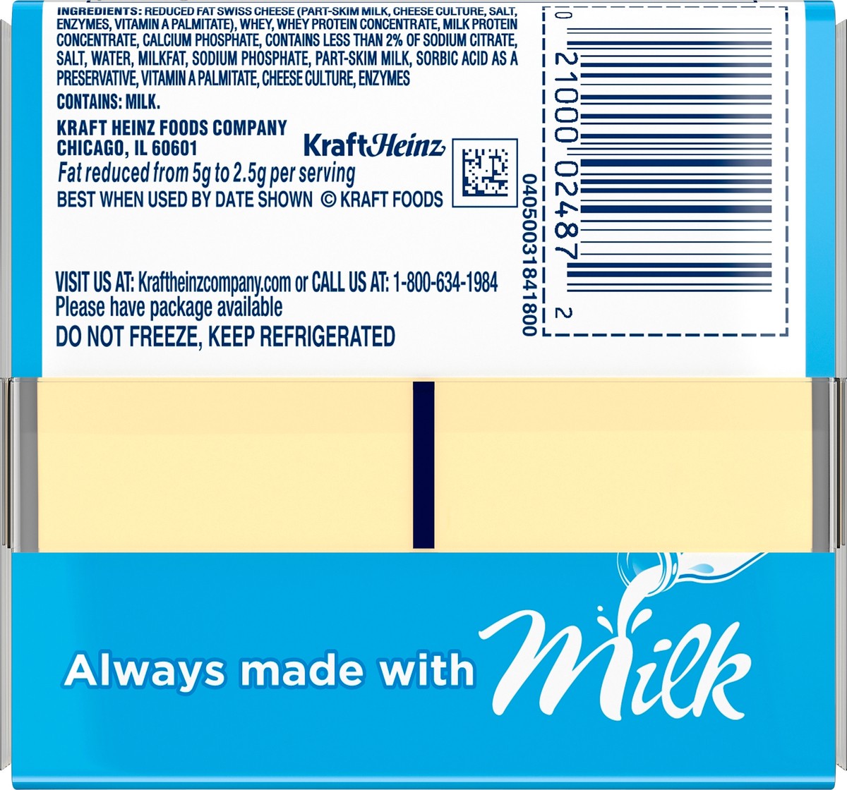 slide 10 of 10, Kraft Singles Swiss Cheese Slices with 2% Milk, 16 ct Pack, 16 ct