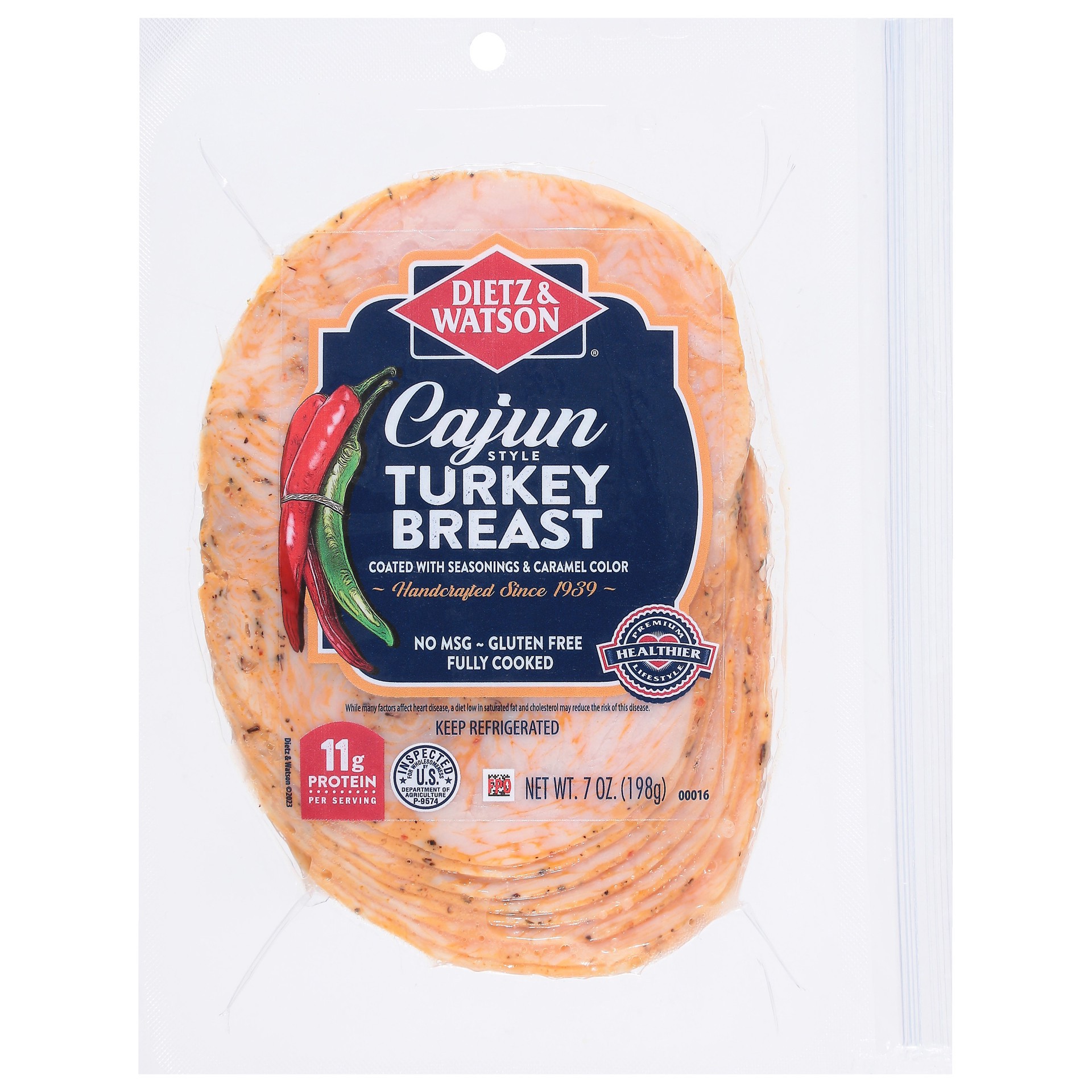 slide 1 of 1, D&W Cajun Turkey Breast, 7 oz