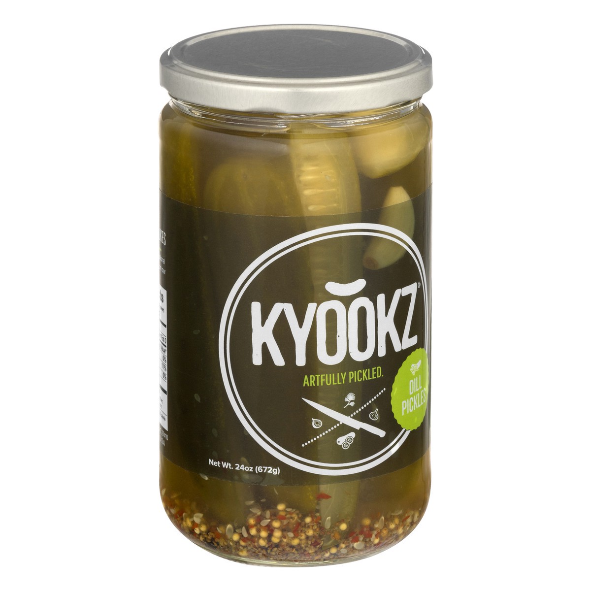 slide 10 of 10, Kyookz Dill Pickles 24 oz, 1 ct