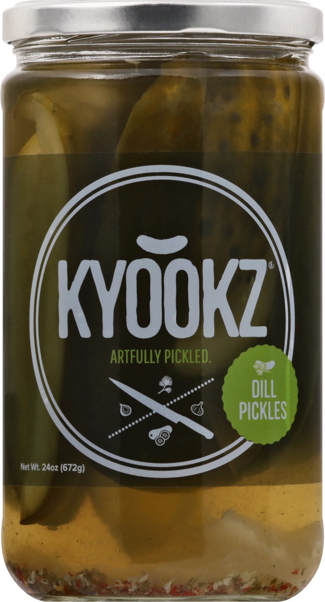 slide 1 of 10, Kyookz Dill Pickles 24 oz, 1 ct