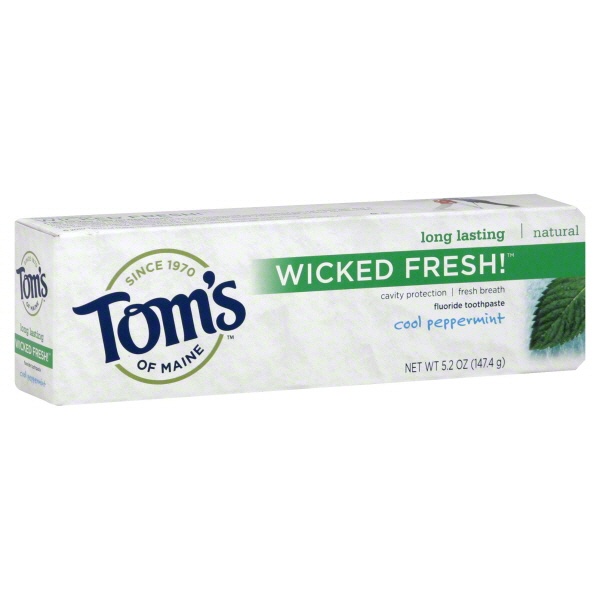 slide 1 of 1, Tom's of Maine Toothpaste Wicked Fresh Cool Peppermint, 5.2 oz