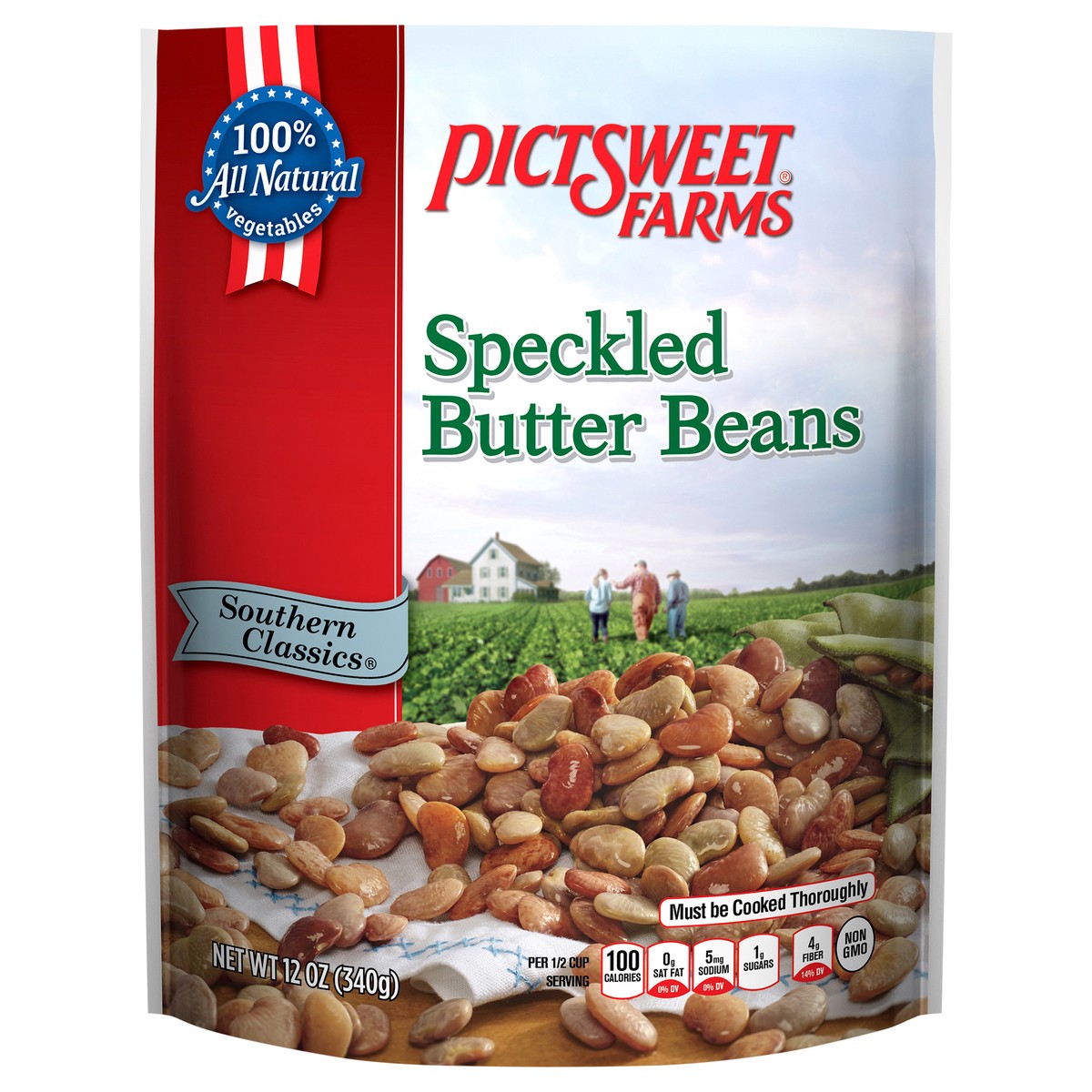 slide 1 of 3, PictSweet Butter Beans, 12 oz