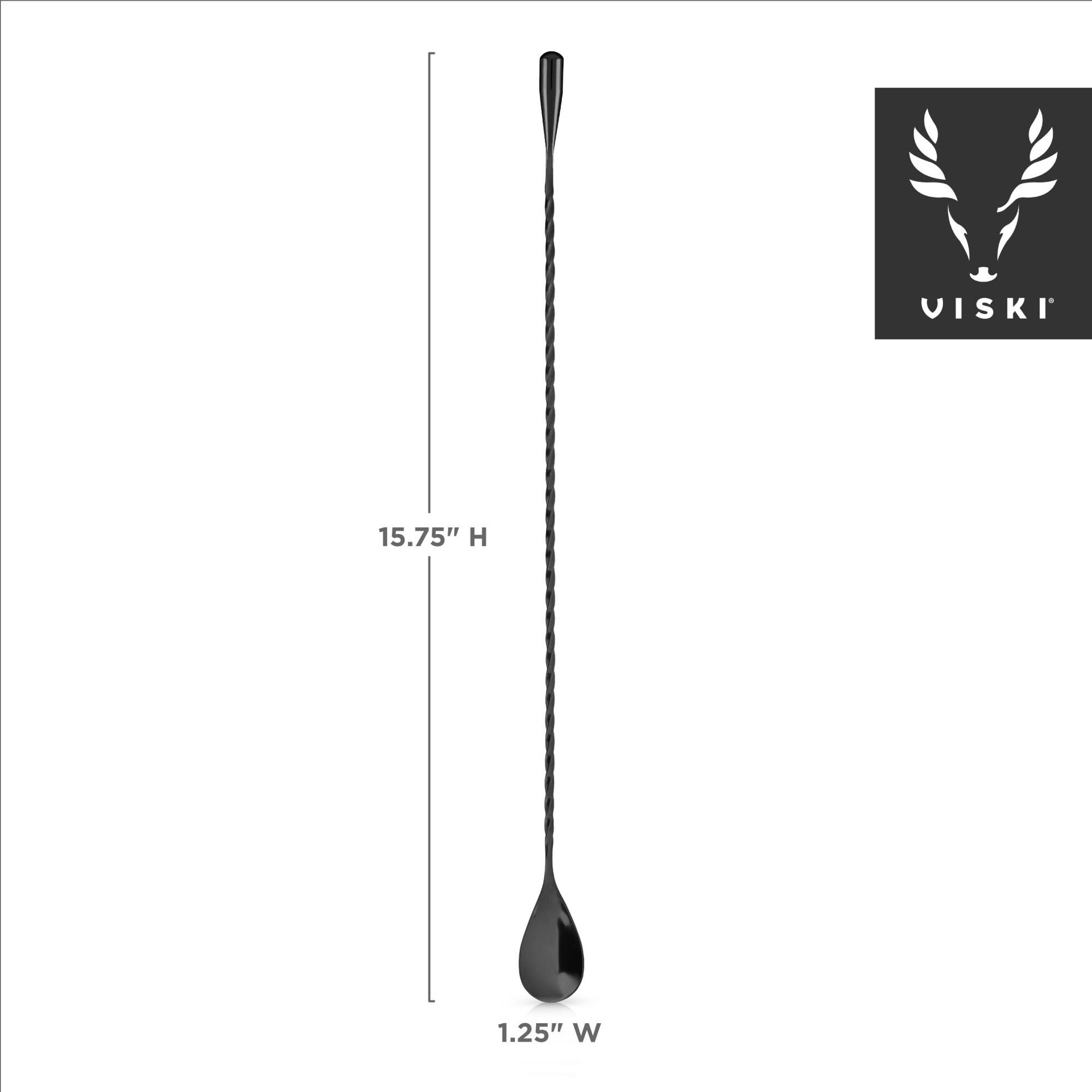 slide 2 of 5, Viski 40 cm Weighted Barspoon 1 ea, 1 ct