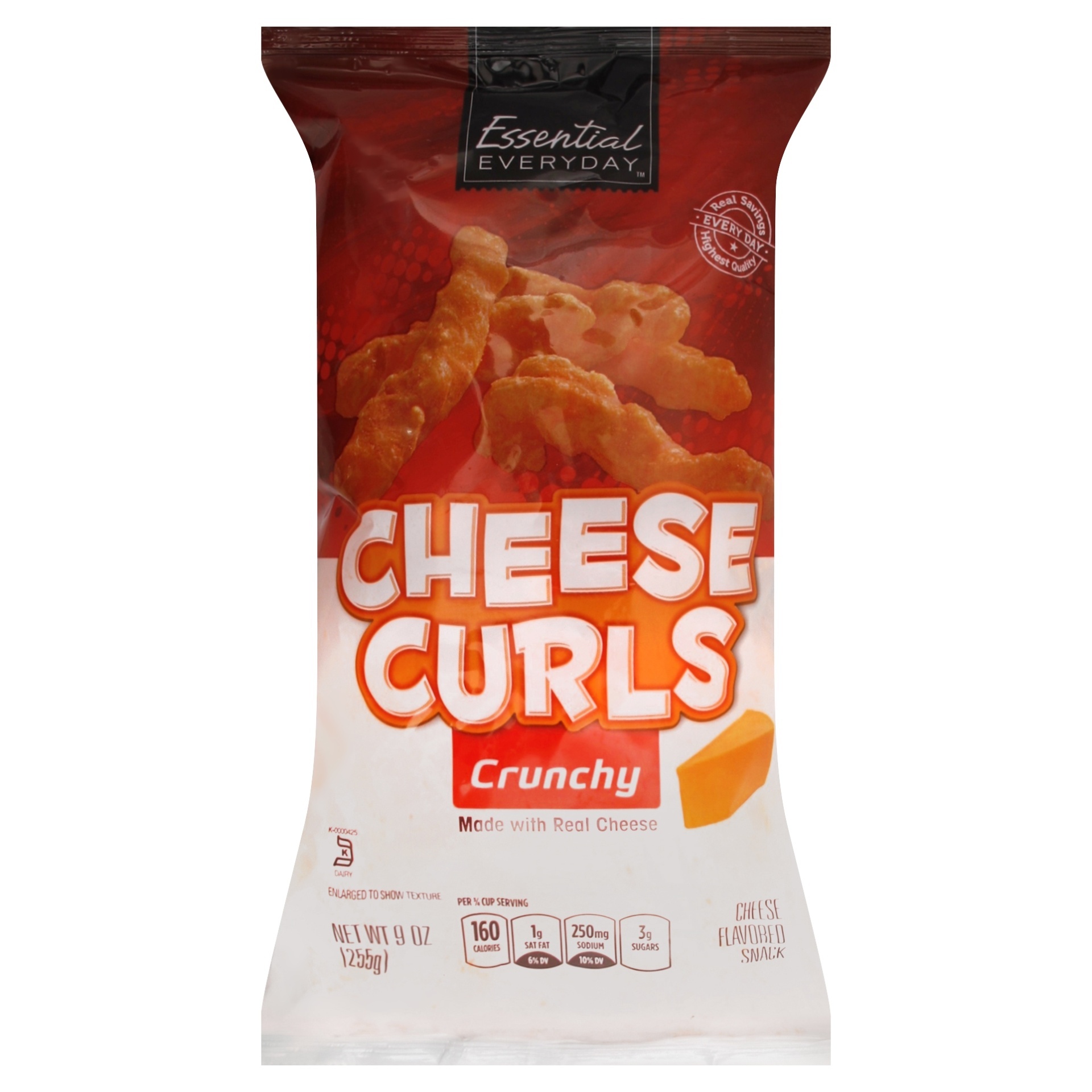 slide 1 of 1, Essential Everyday Crunchy Cheese Curls, 9 oz