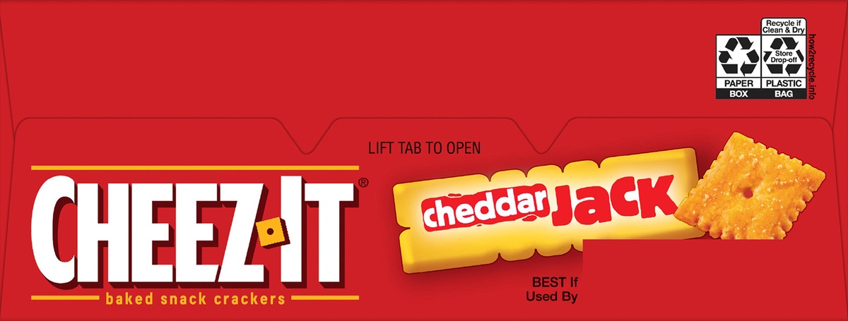 slide 5 of 10, Cheez-It Cheese Crackers, Baked Snack Crackers, Cheddar Jack, 12.4 oz