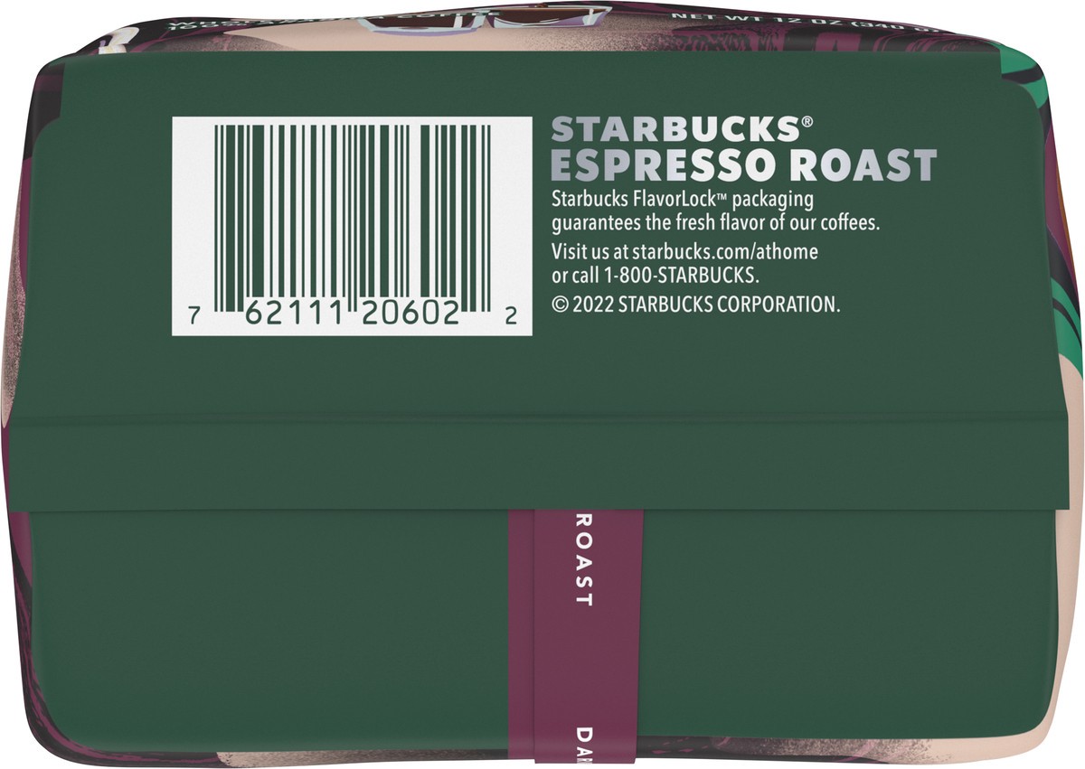 slide 8 of 9, Starbucks Whole Bean Coffee, Dark Roast Coffee, Espresso Roast, 100% Arabica, 1 bag (12 oz), 12 oz