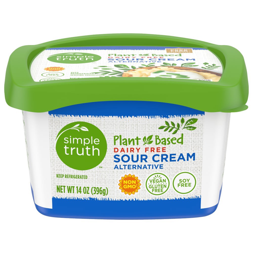 slide 4 of 5, Simple Truth Non-Dairy Sour Cream, 14 oz