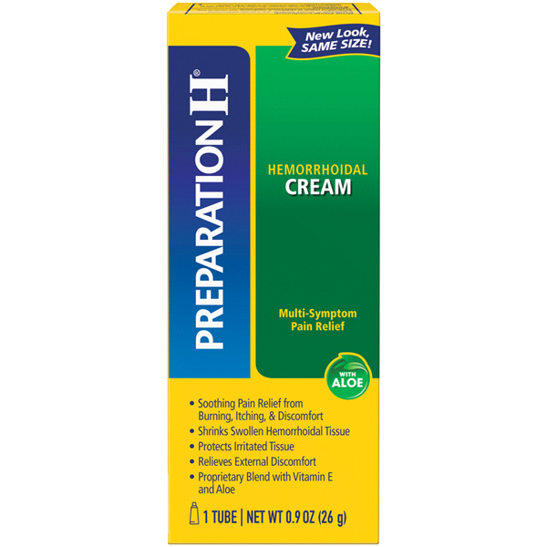 slide 1 of 1, Preparation H Hemorrhoid Symptom Treatment Cream, Maximum Strength Pain Relief With Aloe,., 9 oz