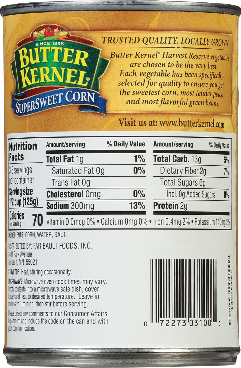 slide 4 of 9, Butter Kernel Supersweet Corn, 15.25 Ounce, 15 oz