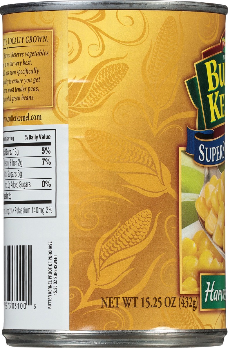 slide 7 of 9, Butter Kernel Supersweet Corn, 15.25 Ounce, 15 oz