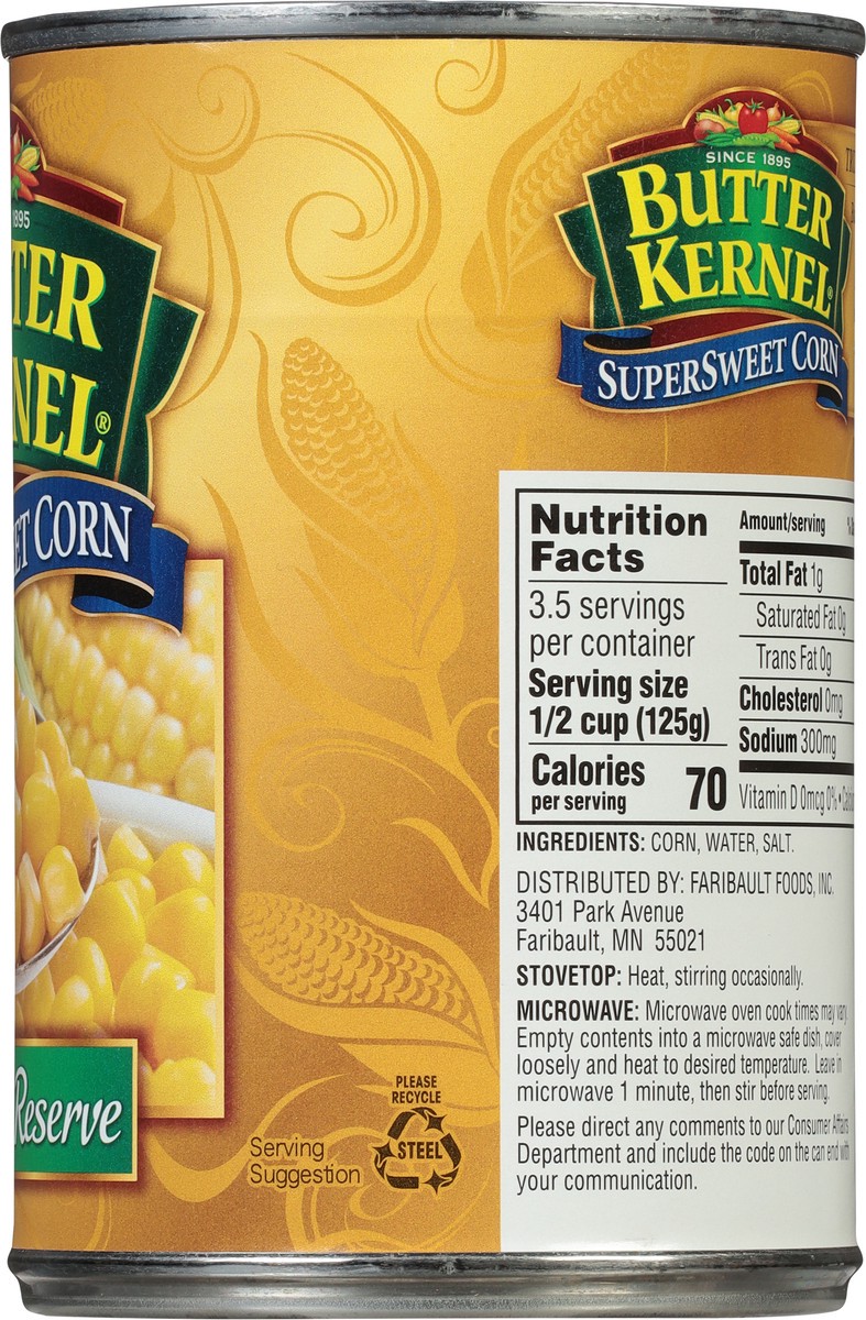 slide 3 of 9, Butter Kernel Supersweet Corn, 15.25 Ounce, 15 oz