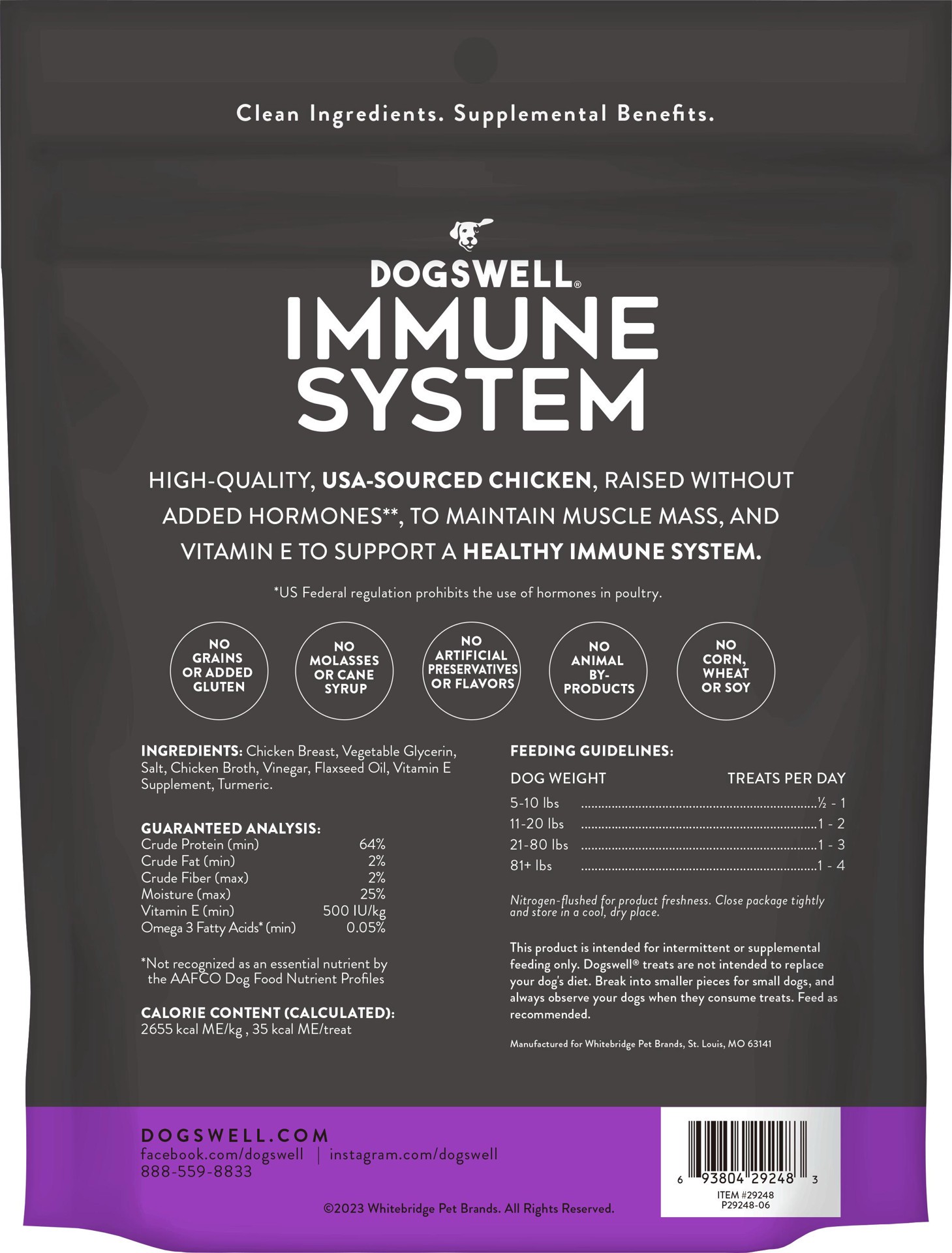 slide 5 of 5, Dogswell Immune System Jerky Dog Treats, Chicken Breast, 12 oz. Pouch, 12 oz