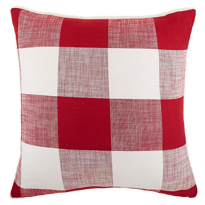 slide 1 of 1, Bee & Willow Home Bee & Willow Buffalo Plaid Square Throw Pillow - Red, 1 ct