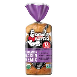 Dave's Killer Bread Cinnamon Raisin Remix Bagels, Organic Cinnamon Raisin Bagels, 5 Count