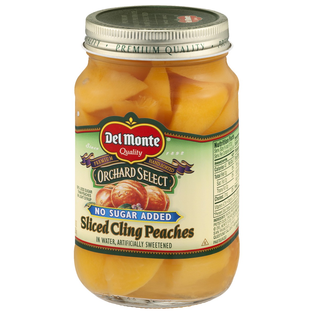 slide 2 of 12, Del Monte Orchard Select No Sugar Added Sliced Cling Peaches 19 oz, 19 oz