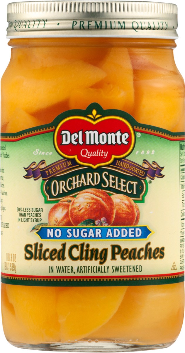 slide 6 of 12, Del Monte Orchard Select No Sugar Added Sliced Cling Peaches 19 oz, 19 oz