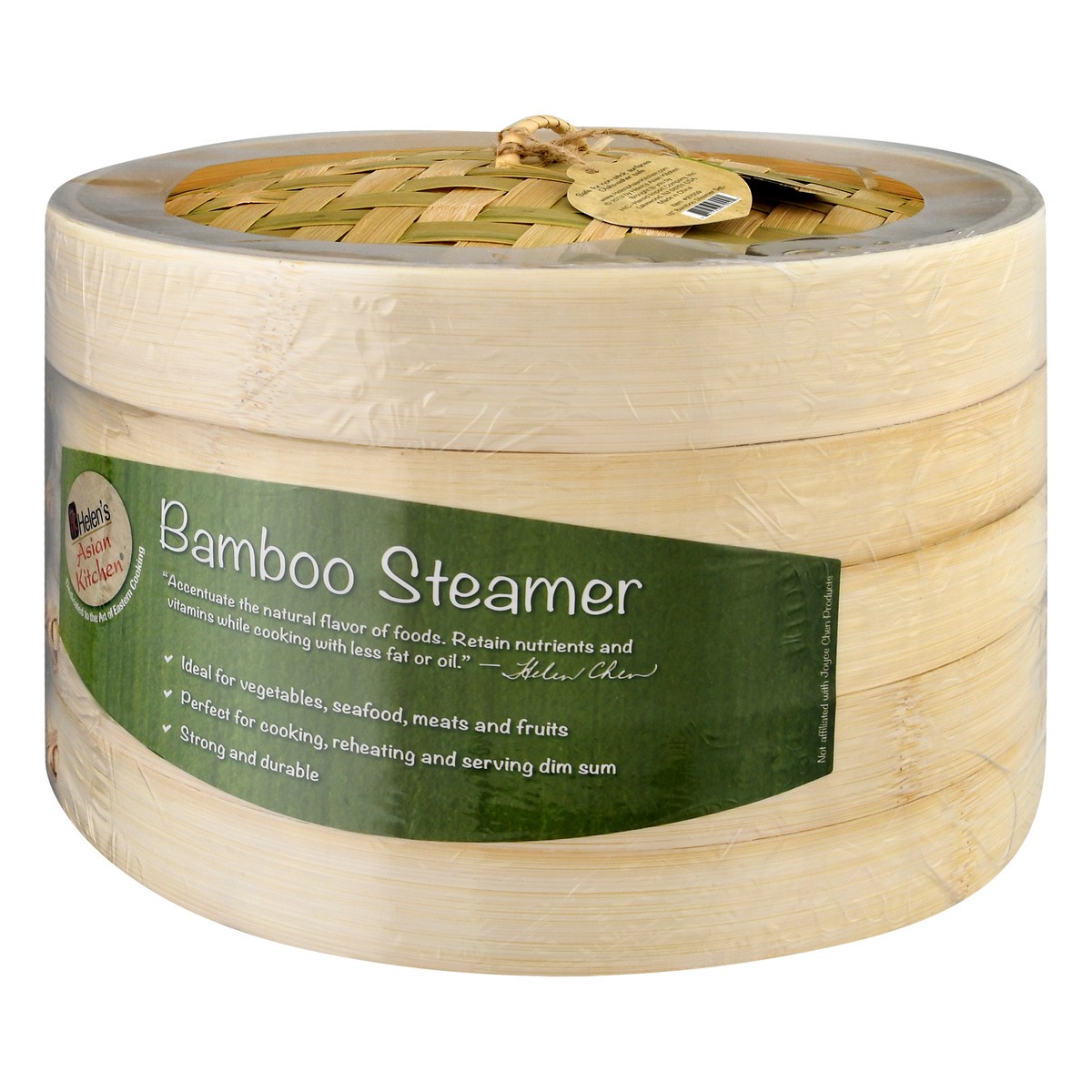 slide 3 of 9, Helen's Asian Kitchen 10 Inch Bamboo Steamer Set 1 ea, 1 ct