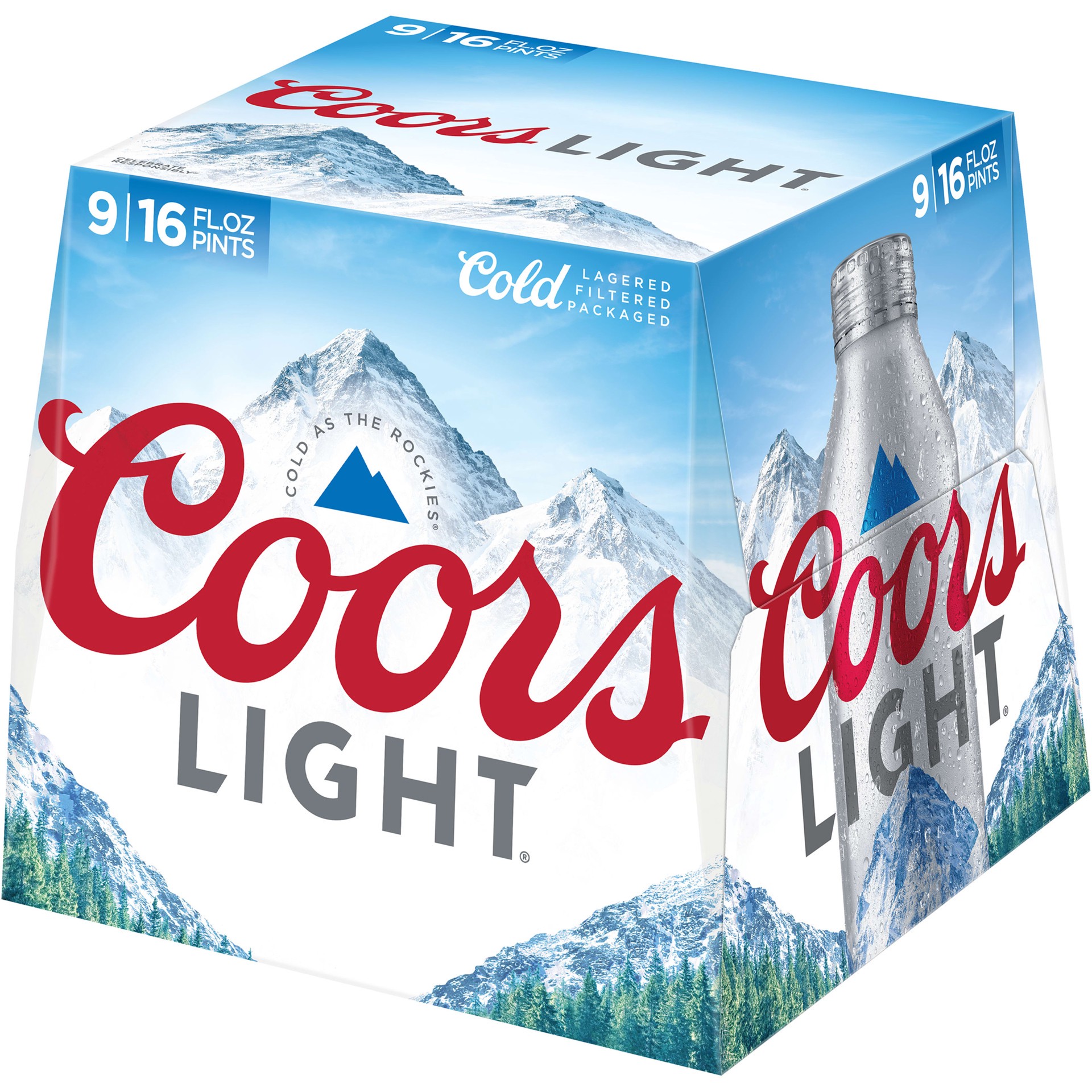 slide 4 of 5, Coors Light 9 Pack Aluminum Bottles, 9 ct; 16 oz