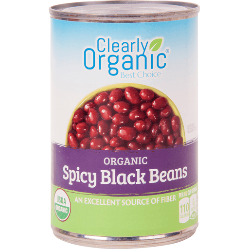 slide 1 of 1, Clearly Organic Organic Spicy Black Beans, 15 oz