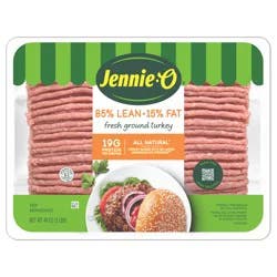 JENNIE-O Ground Turkey 85% Lean / 15% Fat - 3 lb. tray