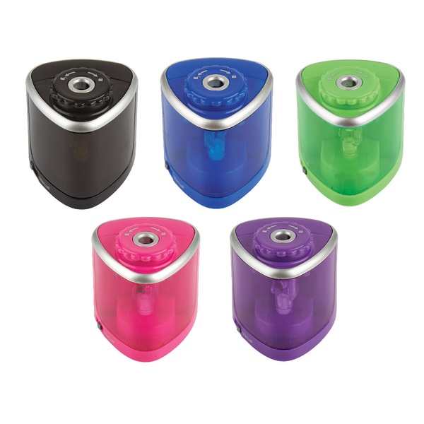 slide 1 of 1, Office Depot Brand Dual-Powered Pencil Sharpener, Assorted Colors, 1 ct