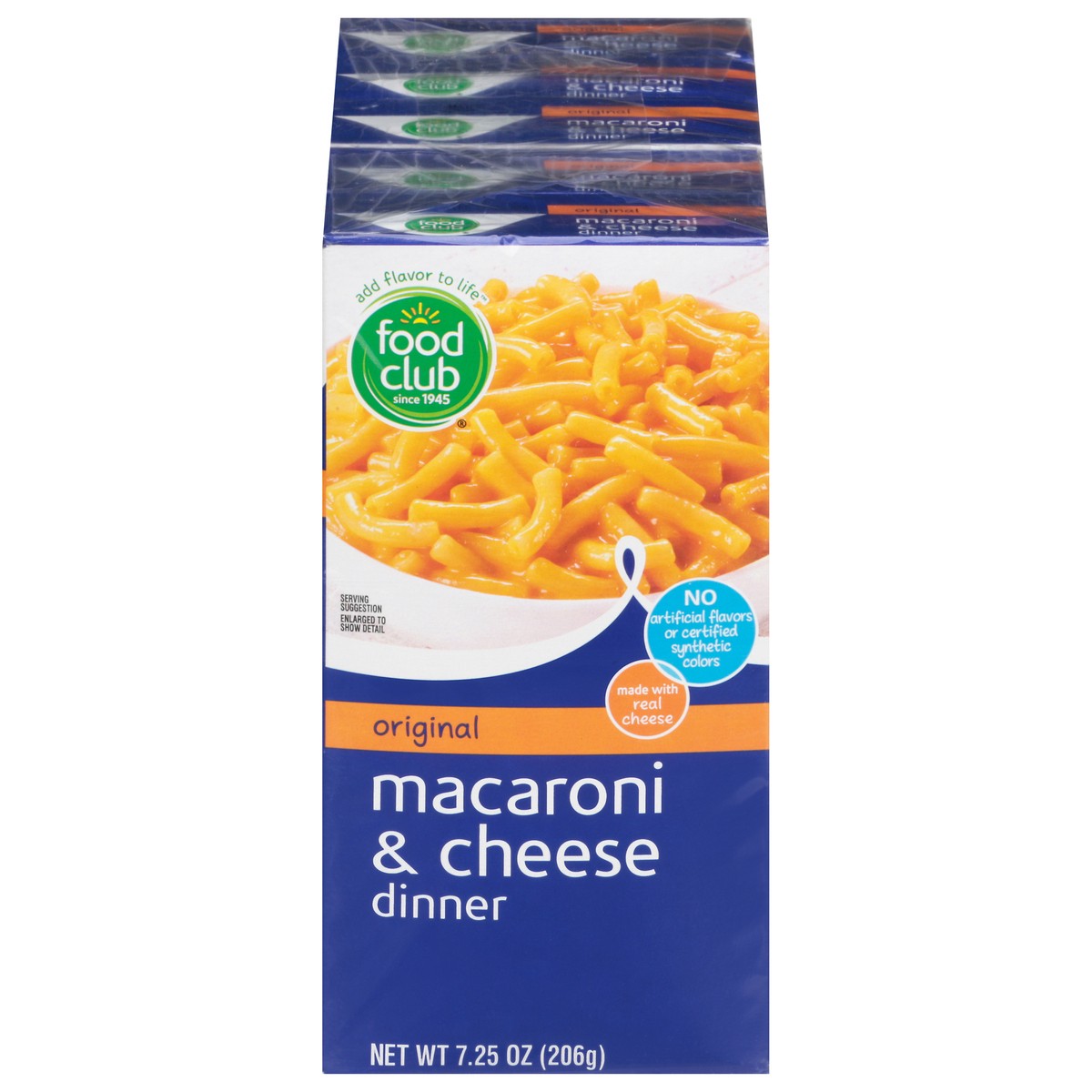 slide 1 of 1, Food Club Original Macaroni & Cheese Dinner, 5 ct